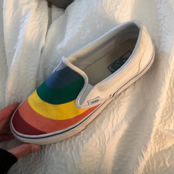 vans pride slip ons